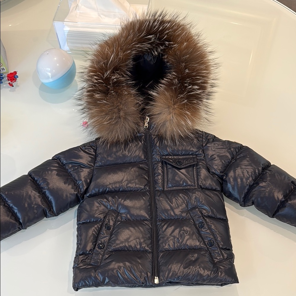 Moncler K2 Giubbotto HOODED DOWN JACKET - Sz 2T Night Blue
